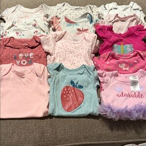 Assorted Baby 3 Month Onesies-Set of 13
